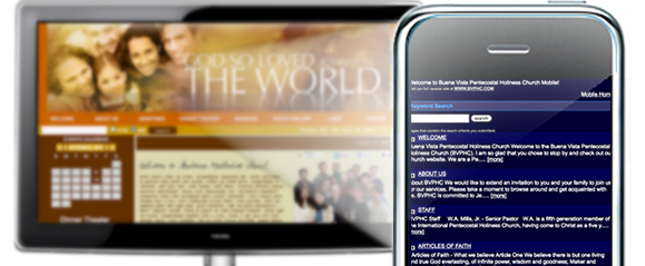 Mobile church website